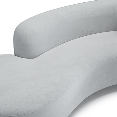 Support customization Nordic Minimalism Leather Sofa Set, Office, Bedroom, Innovative Arc Design, Metal Legs, Three-seater, Fabric