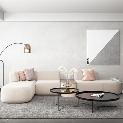 Support customization Nordic Minimalism Sofa Set for Office/Bedroom Innovative Arc Fabric for Traditional Living Apartment or Villa Use