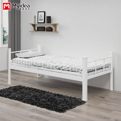Simple Apartment Bedroom, Support customization Single Bed, Thick New Technology Pipe, Student Dormitory Bed, Single-layer Iron Frame Bed