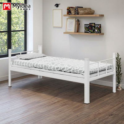Simple Apartment Bedroom, Support customization Single Bed, Thick New Technology Pipe, Student Dormitory Bed, Single-layer Iron Frame Bed