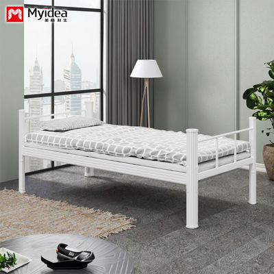 Simple Apartment Bedroom, Support customization Single Bed, Thick New Technology Pipe, Student Dormitory Bed, Single-layer Iron Frame Bed