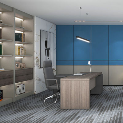 Modern Luxury Boss Office Desk, Support customization Managerial Level Executive Desk, Large Wooden MDF Panel Desk, Dark Classic Design, Office Use