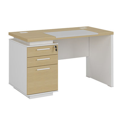 Modern Single-Person Wood Study Desk Support customization With Storage Drawers Locks for School or Company Office Use