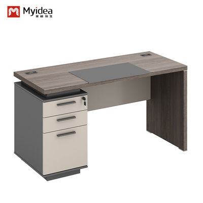 Modern Single-Person Wood Study Desk Support customization With Storage Drawers Locks for School or Company Office Use