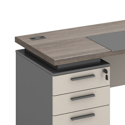 Modern Single-Person Wood Study Desk Support customization With Storage Drawers Locks for School or Company Office Use