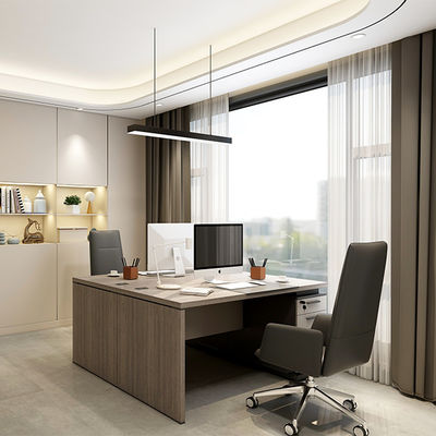 Modern Single-Person Wood Study Desk Support customization With Storage Drawers Locks for School or Company Office Use