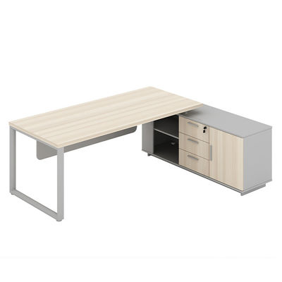 Series Office Desk Square Steel Legs customization Large Boss Supervisor Manager's Desk Includes Additional Cabinet Panel Furniture