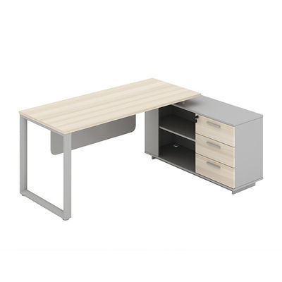 Series Office Desk Square Steel Legs customization Large Boss Supervisor Manager's Desk Includes Additional Cabinet Panel Furniture
