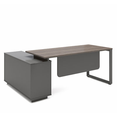Series Office Desk Square Steel Legs customization Large Boss Supervisor Manager's Desk Includes Additional Cabinet Panel Furniture