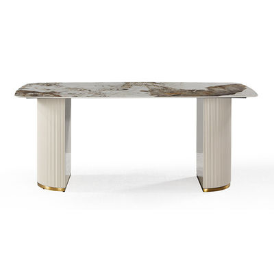 Support customization Italian Style Light Luxury Rock Slab Dining Table And Chair For Home Use, Small Apartment