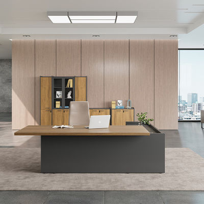 Support customization Modern Office Boss Table And Chair Combination Large Shift Desk For Single Person
