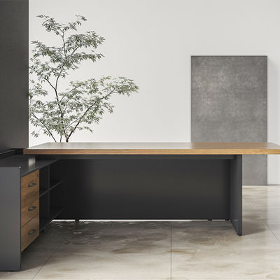 Support customization Modern Office Boss Table And Chair Combination Large Shift Desk For Single Person