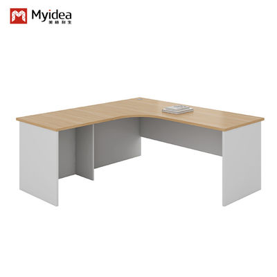 Administrative Office Furniture support customization Curved L-shaped Modern Executive Desk with Cabinet Storage Single Computer Desk