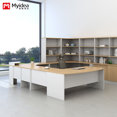 Customization Classic Executive Desk with Cabinets, Drawers, File and Data Storage, Company Computer, Office Desk,Manager's Desk