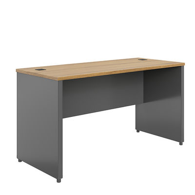 Modern Single-Person Wood Study Desk for School or Office Use Featuring Panel Style