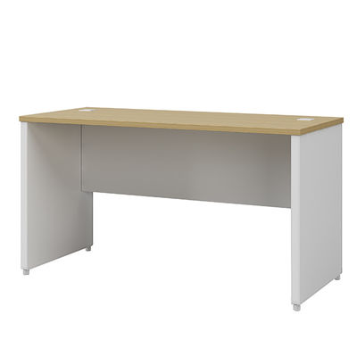 Modern Single-Person Wood Study Desk for School or Office Use Featuring Panel Style