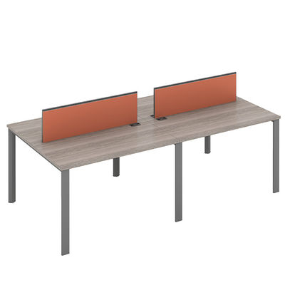 Design Sense Of Four Person Staff Desk Facing The Company, Bright Color Desk Screen With Wire Box Texture, Customized Office Desk For Employees