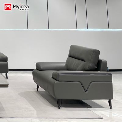 Modern Office Furniture Hotel Lobby CEO Room Reception Leather Office Sofa Set