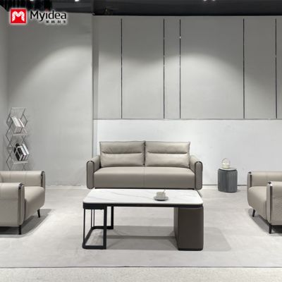 Modern Luxury New Leather Office Sofa Set Business Reception Company Furniture Boss School Hotel Office Sofa