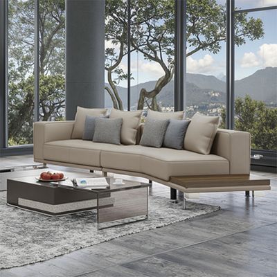 Italian Horizon Sofa Modern Simple Living Room Villa Large Flat Floor Clubhouse Homestay Corner Combination Sofa