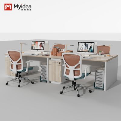Купить Новый офисный стол и стул, простой и современный, офисный компьютерный стол для персонала 4/6/2, двойной стол на 4 человека online manufacture