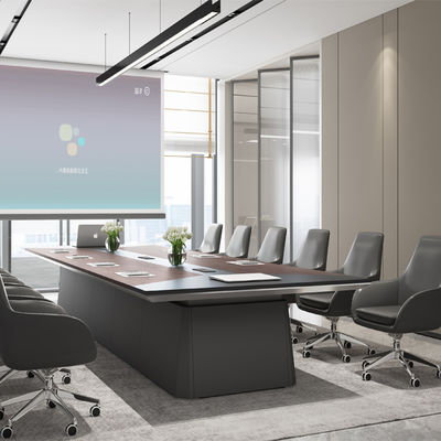 Modern minimalist large solid wood conference table, Nordic business negotiation chief reception table, solid wood table supporting customization