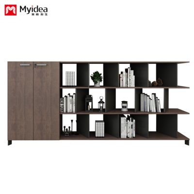 Large Capacity Sturdy Lockable Filing Cabinet, Open Layered Storage Bookshelf, Office Data Storage Cabinet