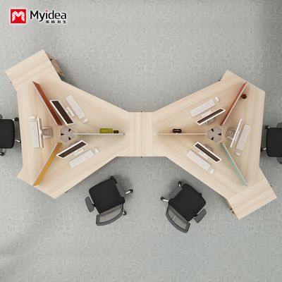 customization Design Sense of Company Office Accounting and financial Desk Staff Desk lrregular Cimbination Desk