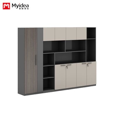 customization Office Stylish Multi-layer Design High Cabinet with Wardrobe Style, CEO Back Cabinet Multifunctional Storage Item FileCabinet