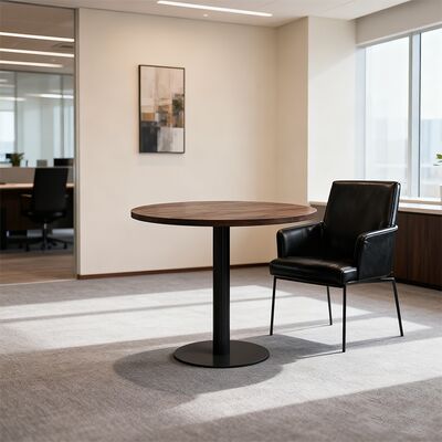 Simple Style Wood Coffee Table and Negotiation Table with Steel Feet and Plates Eco-Friendly Commercial Furniture manufacture