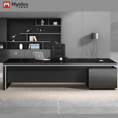 Modern Eco-Friendly L-shaped Executive Computer Desk with Large-capacity Storage Sub-cabinet