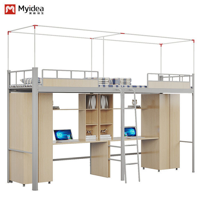 Support customization Beautiful and practical, double student apartment bed with curtain frame