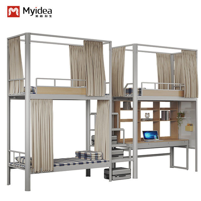 Modern Furniture Student Bunk Bed School Dormitory Bunk With Desk Support customization