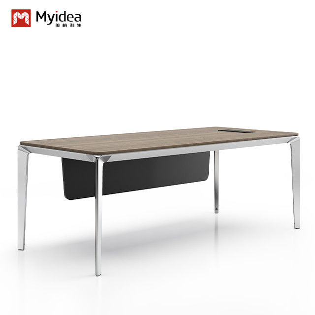 Modern 4-person Office Furniture Table With Front Baffle For Privacy Support customization