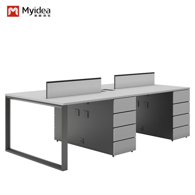 Sturdy Two Tone Metal Frame Modern customization Office Desk For Heavy Load Capacity