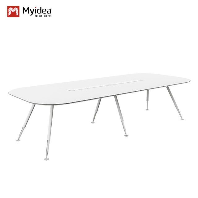 Support customization Modern Snow White Metal Conference Table with 36 Color Choices 3000*1400*760/3600*1500*760
