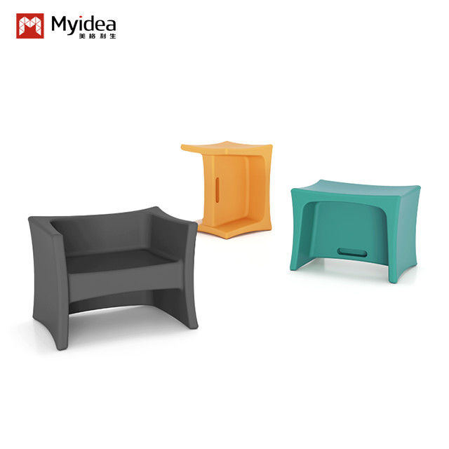Support customization Music Room Students Multi-side Stool Chair , Simple Multi-functional Kindergarten Plastic Children's Stool