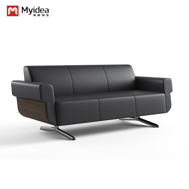 Support customization Nordic Minimalism Leather Sofa Set Office Bedroom Traditional Sectional Design Metal Legs Single Triple Seat Sofas