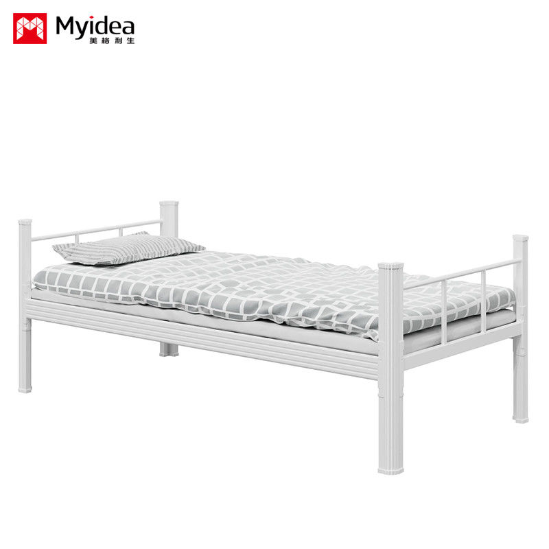 Simple Apartment Bedroom, Support customization Single Bed, Thick New Technology Pipe, Student Dormitory Bed, Single-layer Iron Frame Bed