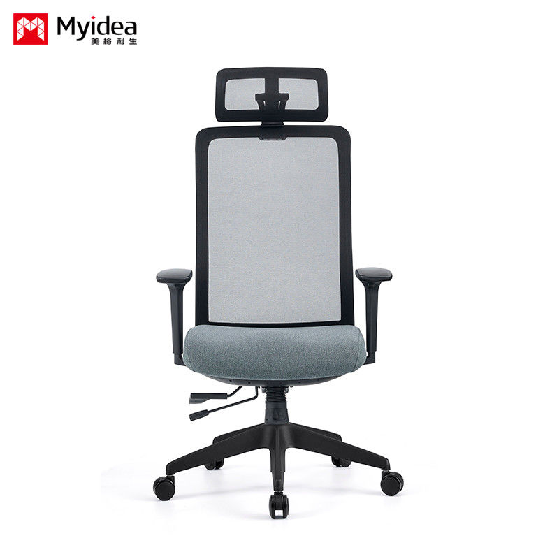 Steel Wood Style Office Net Chair with Head Pillow and Integrated Mesh Ergonomic Five Star Legged Chair Support customization