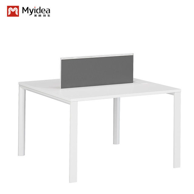 Design Sense Of Four Person Staff Desk Facing The Company, Bright Color Desk Screen With Wire Box Texture, Customized Office Desk For Employees
