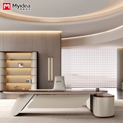 индивидуальный стиль, модный, легкая роскошь, большой босс, стол руководителя, стол для старшего руководителя, стол для кабинета председателя, стол с хранением