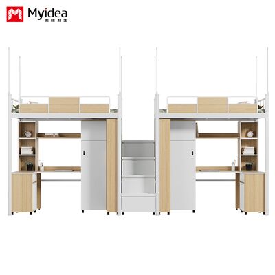 Кровать и стол, большое пространство для хранения, утолщенная столешница, круглые гвозди, герметичные края для хранения, лестницы и высокие защитные ограждения